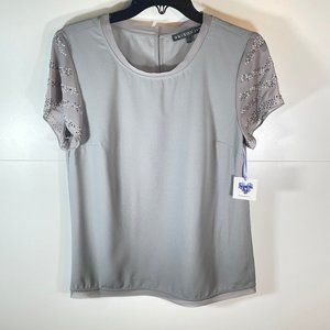 NWT! Brixon Ivy Mesh Detail Blouse